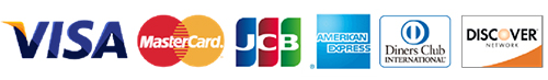 VISA / MasterCard / JCB / Amex / Diners / Discover